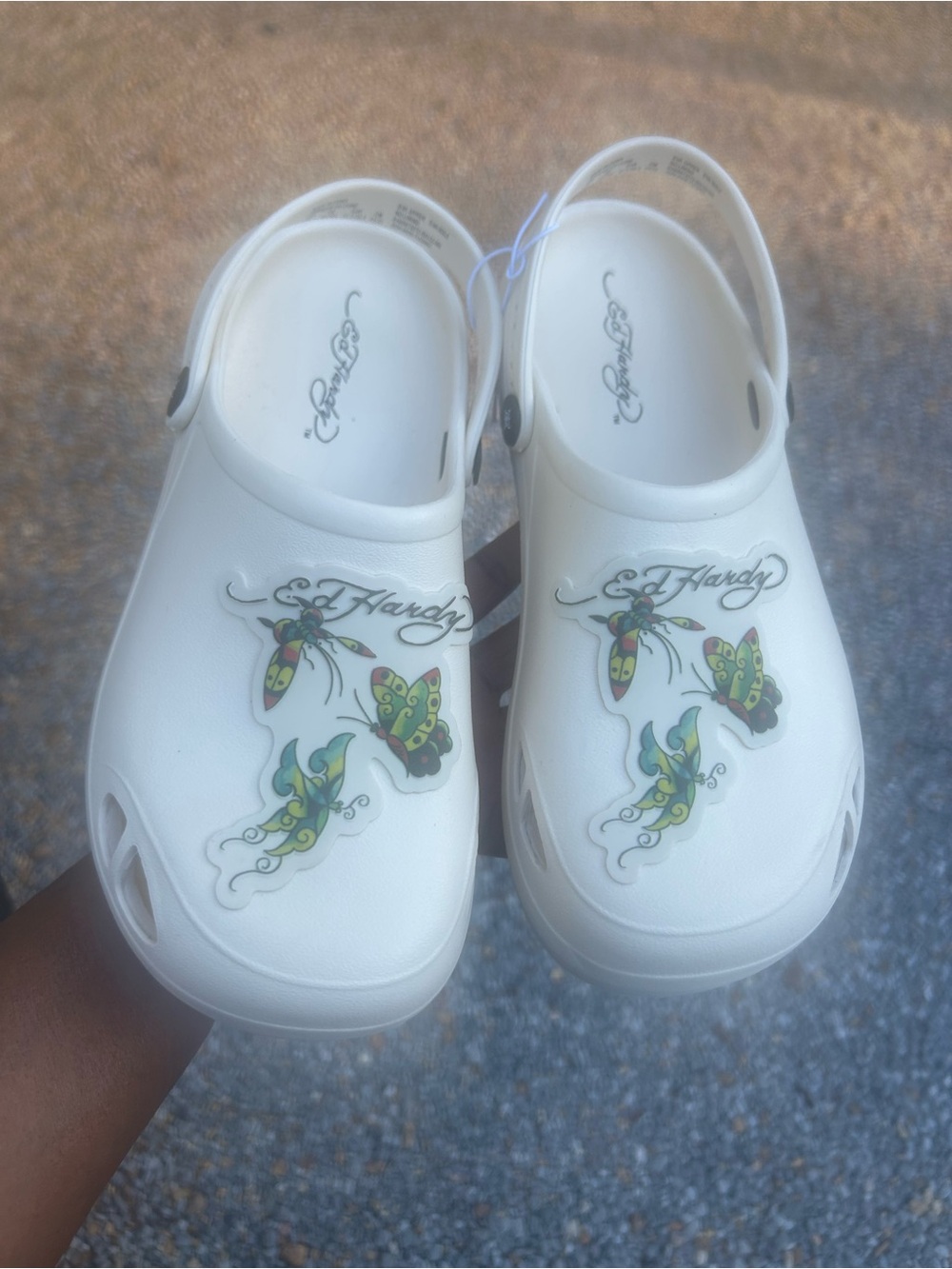 Ed Hardy Women Butterfly Clog Sandals